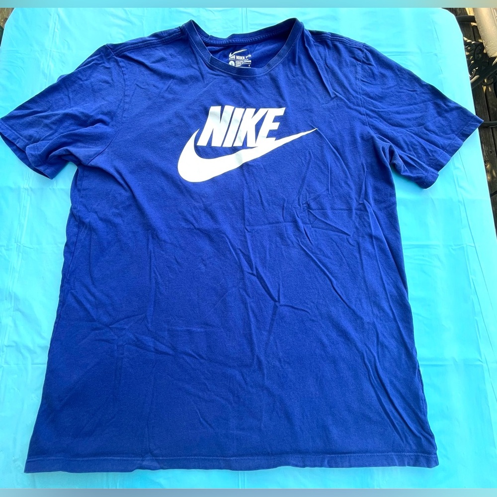 Blue Nike Swoosh The Nike Tee Size Large